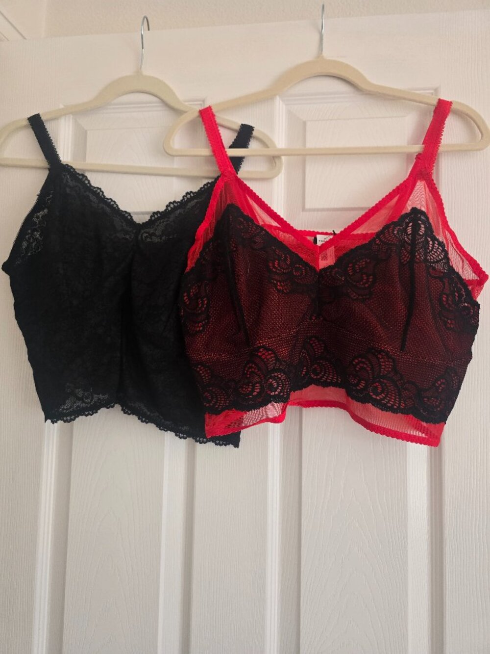 Torrid Lace Bralettes, Set of 2 - Black and Black Red NWT